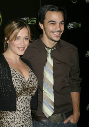November 13, 2007 - Hollywood, CA, U.S. - 13 November 2007 - Hollywood, California - Shalim Ortiz (right) and girlfriend Leslie Morchado. Electronic Arts, Inc. launch of Need for Speed ProStreet Game party hosted by Hayden Panettiere of Heroes at Les Deux. Photo Credit: Russ Elliot AdMedia Copyright: xRussxElliotx