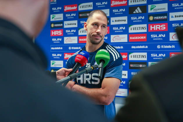 11 03 2026 Football training of FC Schalke 04 Media round with Nikola Katic FC Schalke 04 Gelsenkirchen Training ground FC Schalke 04 NRW Germany xRHR PHOTO YYx Copyright: RHR-FOTOx RHR-FOTO YY