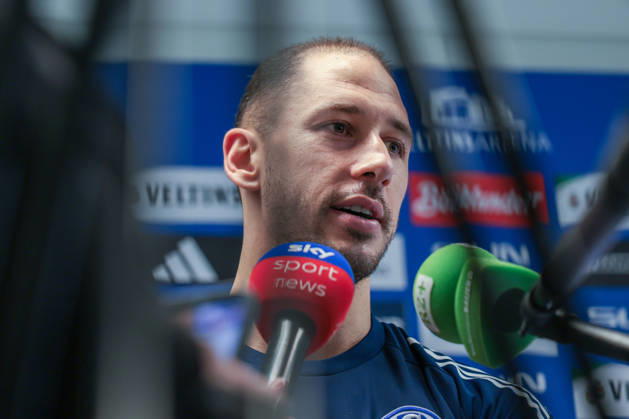 11 03 2026 Football training of FC Schalke 04 Media round with Nikola Katic FC Schalke 04 Gelsenkirchen Training ground FC Schalke 04 NRW Germany xRHR PHOTO YYx Copyright: RHR-FOTOx RHR-FOTO YY