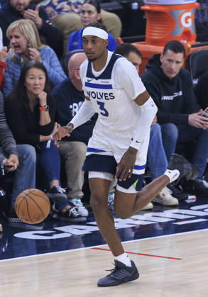 March 11, 2026, Inglewood, California, USA: Jaden McDaniels 3 of the Minnesota Timberwolves during their regular season NBA, Basketball Herren, USA game against the Los Angeles Clippers on Wednesday March 11, 2026 at Intuit Dome in Inglewood, California. ARIANA RUIZ PI Inglewood USA - ZUMAp124 20260311_zaa_p124_063 Copyright: xArianaxRuizx