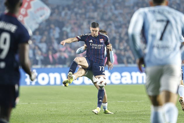 Roman Yremchuk (Lyon), MARCH 12, 2026 - Football Soccer : UEFA Europa League Round of 16 1st leg match between RC Celta de Vigo - Olympique Lyonnais at the Estadio Balaidos in Vigo, Spain. Noxthirdxpartyxsales aflo_323270191