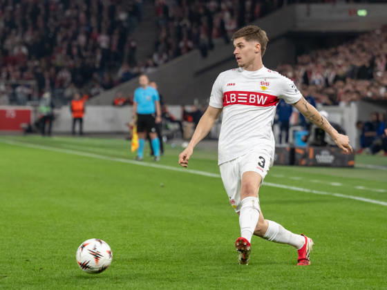 Ramon Hendriks VfB Stuttgart, 03 GER, VfB Stuttgart vs FC Porto, Football, UEFA Europa League, Men, Round of 16, First leg, 2025 2026 season, 13 03 2026, GER, VfB Stuttgart vs FC Porto, Football, UEFA Europa League, Men, Round of 16, First leg, 2025 2026 season, 13 03 2026 Stuttgart Copyright: xEibner-Pressefoto WolfgangxFrankx EP_WFK