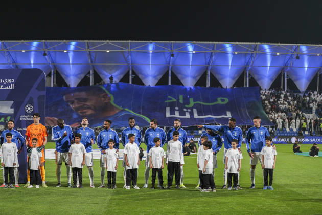 Saudi Arabia Football Saudi Pro League 2025 2026, Matchday 26 Al Fateh FC vs 1Al Hilal Maydan Tamweel Aloula Saudi Arabia Team photo, long shot Copyright: xOumaimaxSouaidix