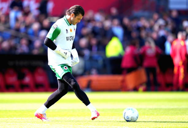 Eredivisie: Feyenoord Rotterdam v Excelsior Rotterdam Rotterdam - Goalkeeper Stijn van Gassel of Excelsior Rotterdam during the 2025 2026 Eredivisie season. The match is set between Feyenoord v Excelsior Rotterdam Eredivisie 2025-2026D at De Kuip on 15 March 2026 in Rotterdam, The Netherlands. (VK Sportphoto Danny de Groot) Copyright: xDannyxdexGrootx