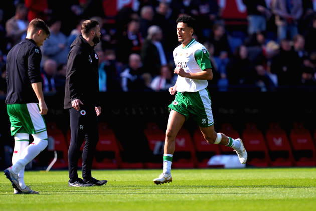 Eredivisie: Feyenoord Rotterdam v Excelsior Rotterdam Rotterdam - Ilias Bronkhorst of Excelsior Rotterdam during the 2025 2026 Eredivisie season. The match is set between Feyenoord v Excelsior Rotterdam Eredivisie 2025-2026D at De Kuip on 15 March 2026 in Rotterdam, The Netherlands. (VK Sportphoto Danny de Groot) Copyright: xDannyxdexGrootx