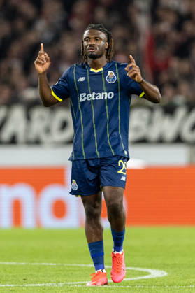March 12, 2026, Stuttgart, Germany: Terem Moffi of FC Porto celebrates after scoring a goal during the UEFA Europa League 2025 2026 match between VfB Stuttgart - FC Porto at Arena Stuttgart..Final score; VfB Stuttgart 1:2 FC Porto. VfB Stuttgart Vs FC Porto - UEFA Europa League 2025 2026 In Stuttgart, Germany - 12 Mar 2026  - ZUMAs197 20260312_aaa_s197_486 Copyright: xGrzegorzxWajdax