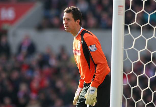 Stoke City V Manchester City, Premier League Thomas Sorensen of Stoke City in action during the Premier League match between Stoke City and Manchester City at Britannia Stadium on January 31, 2009 in Stoke, England. Stoke Britannia Stadium England United Kingdom Copyright: xAllstarxPicturexLibraryxLtdx