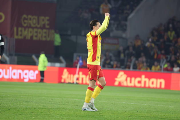 FOOTBALL : RC Lens vs Angers SCO - Ligue 1 J21 - 20 03 2026 Joie et célébration de Florian THAUVIN (RC Lens) apres son but lors du match RC Lens vs Angers SCO, Ligue 1 J27, stade Bollaert-Delelis, le 20 mars 2026 - photo Laurent Sanson PsnewZ  Copyright: xLaurentxSANSONx xPsnewZx