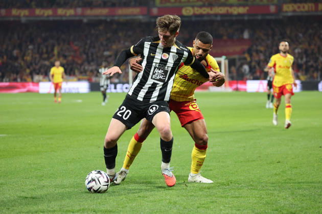 FOOTBALL : RC Lens vs Angers SCO - Ligue 1 J21 - 20 03 2026 scà20 et Matthieu UDOL (RC Lens) lors du match RC Lens vs Angers SCO, Ligue 1 J27, stade Bollaert-Delelis, le 20 mars 2026 - photo Laurent Sanson PsnewZ  Copyright: xLaurentxSANSONx xPsnewZx