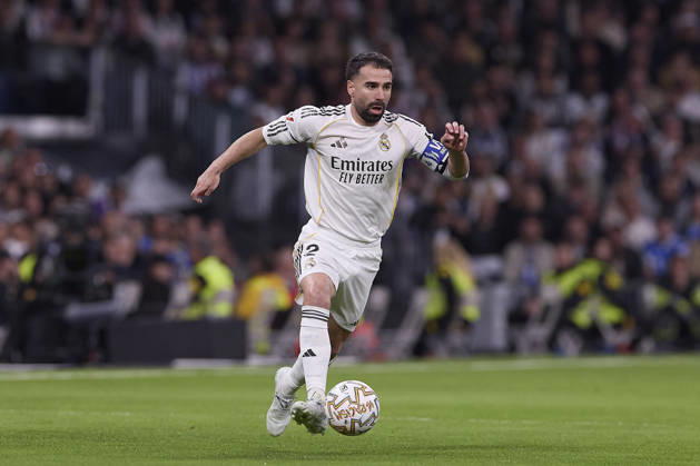 Real Madrid CF Vs Atletico Madrid in Spain - 22 Mar 2026 Daniel Carvajal of Real Madrid CF seen in action during the LaLiga EA Sports 2025 2026 week 29 football match between Real Madrid CF and Atletico Madrid at Santiago Bernabeu stadium. Final score: Real Madrid CF 3:2 Atletico Madrid. Madrid Spain Copyright: xFedericoxTitonex xSOPAxImagesx FTITONE_001