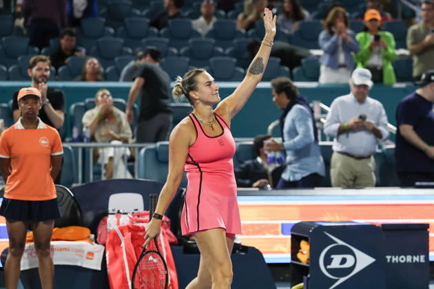 TENNIS : Miami Open at Hard Rock Stadium 2026 - 23 03 2026 Aryna Sabalenka - Tennis - Miami 2026 - ATP, Tennis Herren - 23 03 2026 Miami Copyright: xCCx