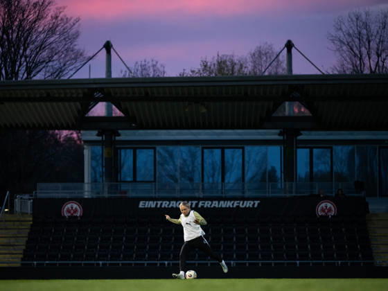260324 Paulina Nyström during a training session with Häcken on March 24, 2026 in Frankfurt Photo Mathias Bergeld BILDBYRAN kod MB MB1355 fotboll football soccer fotball europa cup träning practice training häcken uefa womens europa cup dam bbeng Copyright: MATHIASxBERGELD BB260324MB043