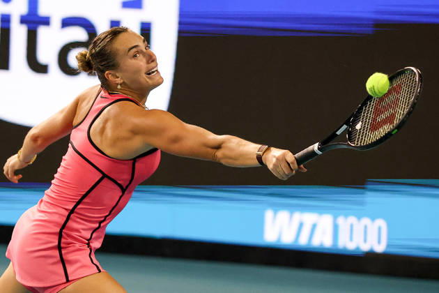 TENNIS : Miami Open at Hard Rock Stadium 2026 - 27 03 2026 Aryna Sabalenka - Tennis - Miami 2026 - ATP, Tennis Herren - 27 03 2026 Miami  Copyright: xCCx