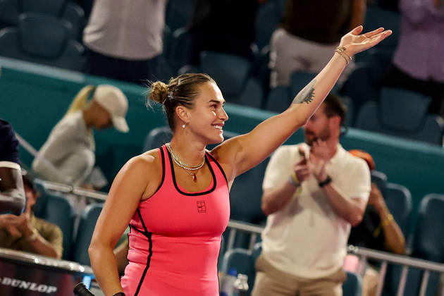 TENNIS : Miami Open at Hard Rock Stadium 2026 - 27 03 2026 Aryna Sabalenka - Tennis - Miami 2026 - ATP, Tennis Herren - 27 03 2026 Miami  Copyright: xCCx