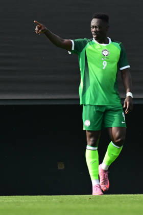 Iran v Nigeria - Friendlies ANTALYA, TURKIYE - MARCH 27: Jerome Adams Akor (9) of Nigeria celebrates after scoring a goal during the friendly match between Iran and Nigeria at the Titanic Mardan Sports Complex in Antalya, Turkiye on March 27, 2026. Orhan Cicek Anadolu Antalya Turkey. Editorial use only. Please get in touch for any other usage.  Copyright: x2026xAnadoluxOrhanxCicekx