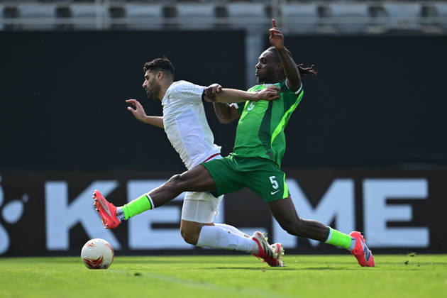 Iran v Nigeria - Friendlies ANTALYA, TURKIYE - MARCH 27: Mehdi Taremi (9) of Iran in action against Ogbu (5) of Nigeria during the friendly match between Iran and Nigeria at the Titanic Mardan Sports Complex in Antalya, Turkiye on March 27, 2026. Orhan Cicek Anadolu Antalya Turkey. Editorial use only. Please get in touch for any other usage.  Copyright: x2026xAnadoluxOrhanxCicekx
