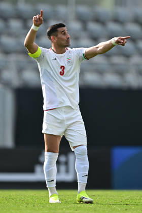 Iran v Nigeria - Friendlies ANTALYA, TURKIYE - MARCH 27: Ehsan Haji Safi (3) of Iran gestures during the friendly match between Iran and Nigeria at the Mardan Sports Complex in Antalya, Turkiye on March 27, 2026. Orhan Cicek Anadolu Antalya Turkey. Editorial use only. Please get in touch for any other usage.  Copyright: x2026xAnadoluxOrhanxCicekx