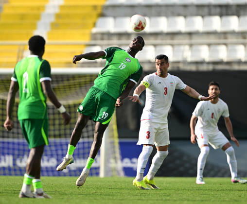 Iran v Nigeria - Friendlies ANTALYA, TURKIYE - MARCH 27: Ehsan Haji Safi (3) of Iran in action against Onuachu (19) of Nigeria during the friendly match between Iran and Nigeria at the Mardan Sports Complex in Antalya, Turkiye on March 27, 2026. Orhan Cicek Anadolu Antalya Turkey. Editorial use only. Please get in touch for any other usage.  Copyright: x2026xAnadoluxOrhanxCicekx