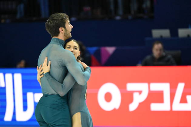 ISU Figure skating, Eiskunstlauf World Championships 2026 in Prague, Czech Republic - 28 Mar 2026 Laurence Fournier Beaudry (R) and Guillaume Cizeron of France perform during the Ice Dance Free Dance competition at the ISU Figure Skating World Championships 2026 at the O2 Arena. ISU Figure Skating World Championships 2026 takes place from 24th to 29th of March in Prague, Czech Republic. Prague Czech Republic Copyright: xTomasxTkacikx xSOPAxImagesx 20260328-isu-dance-8