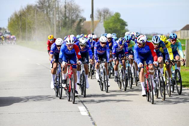 In Flanders Fields From Middelkerke to Wevelgem 2026 Cycling Race WEVELGEM, BELGIUM - MARCH 29 : Philipsen Jasper (BEL) of Alpecin Premier Tech, VAN DER POEL Mathieu of Alpecin Premier Tech in action during the 88th edition of In Flanders Fields From Middelkerke to Wevelgem an UCI World Tour 1.UWT one day cycling road race for Men Elite of 240 km with start in Middelkerke and finish in Wevelgem on March 29, 2026 in Wevelgem, Belgium, 29 03 2026 ( Motordriver Guy De Vuyst - Wevelgem Belgium Copyright: xJanxDexMeuleneirx