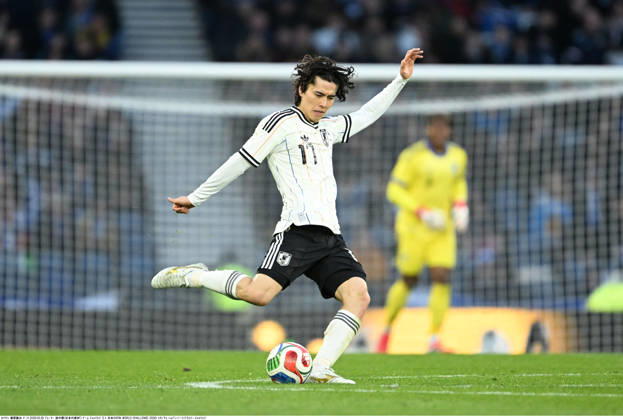 Kaoru Mitoma of Japan during an International Friendly, Länderspiel, Nationalmannschaft match between Scotland and Japan at Hampden Park in Glasgow, Scotland on March 28, 2026. Noxthirdxpartyxsales aflo_325489436