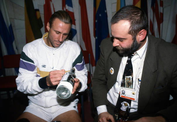Björn Rune Borg (born June 6, 1956, Stockholm) is a Swedish tennis player and former world number one. He is an 11-time Grand Slam champion. During the Kremlin Cup tennis tournament, he auto-engraves a bottle of vodka. 