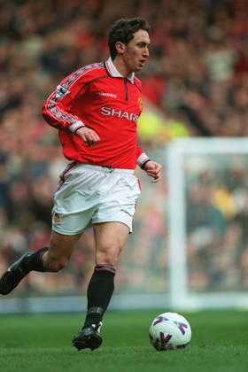 Manchester United, ManU V Everton, Premier League Jonathan Greening of Manchester United on the ball during the Premier League match between Manchester United and Everton at Old Trafford on March 21, 1999 in Manchester, England. Manchester Old Trafford England United Kingdom Copyright: xAllstarxPicturexLibraryxLtdx