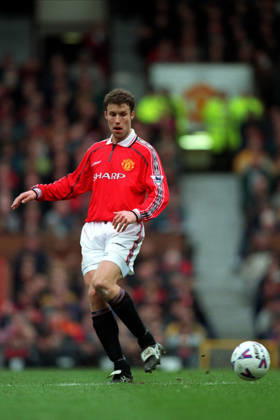 Manchester United, ManU V Everton, Premier League Ronny Johnsen of Manchester United on the ball during the Premier League match between Manchester United and Everton at Old Trafford on March 21, 1999 in Manchester, England. Manchester Old Trafford England United Kingdom Copyright: xAllstarxPicturexLibraryxLtdx