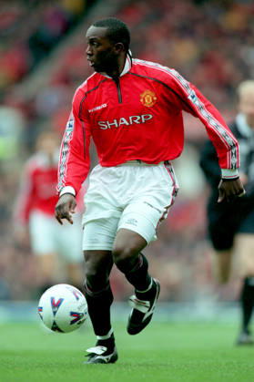 Manchester United, ManU V Everton, Premier League Dwight Yorke of Manchester United on the ball during the Premier League match between Manchester United and Everton at Old Trafford on March 21, 1999 in Manchester, England. Manchester Old Trafford England United Kingdom Copyright: xAllstarxPicturexLibraryxLtdx