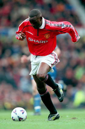 Manchester United, ManU V Everton, Premier League Andy Cole of Manchester United on the ball during the Premier League match between Manchester United and Everton at Old Trafford on March 21, 1999 in Manchester, England. Manchester Old Trafford England United Kingdom Copyright: xAllstarxPicturexLibraryxLtdx