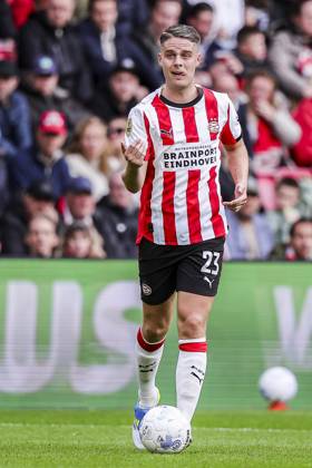 EINDHOVEN , 04-04-2025 , Philips stadium , season 2025 2026 , Dutch Eredivisie football , match between PSV and FC Utrecht , picture shows , PSV Player Joey Veerman PSV - Utrecht x202832035x Copyright: