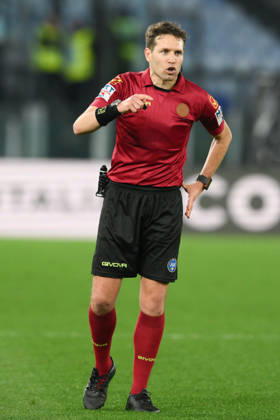 Foto IPP Roberto Ramaccia Roma 4 4 2026 Campionato di Calcio Serie A 2025 2026 Lazio vs Parma Nella foto arbitro Matteo Marcenaro Italy Photo Press - World Copyright Roma italy Italia ITALY Copyright: xR4924_italyphotopressx