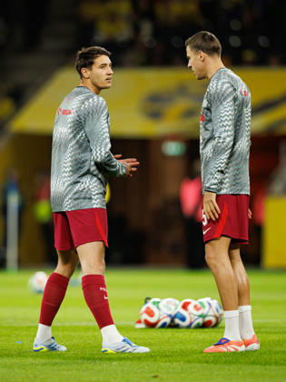 Jakub Kiwior and Jan Bednarek seen during World Cup 2026 european play off final game between national teams of Poland and Sweden (Maciej Rogowski Ball Raw Images) Solna Strawberry Arena Sweden Copyright: xMaciejxRogowskix maciejrogowski_szwecja_polska_2526-56