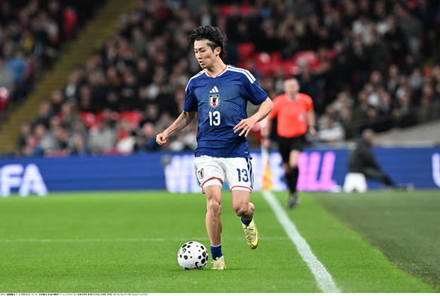 Kaoru Mitoma of Japan during an International Friendly, Länderspiel, Nationalmannschaft soccer match between England 0-1 Japan at Wembley Stadium in London, United Kingdom on March 31, 2026. Noxthirdxpartyxsales aflo_325770726