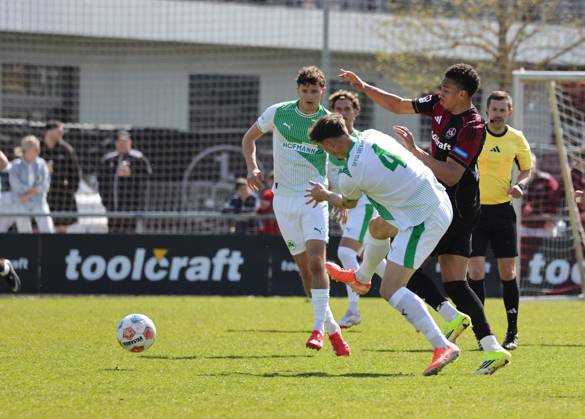 06 04 2026 Soccer Season 2025 2026 Regionalliga Bayern 27 Matchday 1 FC Nürnberg FCN II Club SpVgg Greuther Fürth II Kleeblatt U23 DaMa xdaxmax Noah König Koenig 4, SpVgg Greuther Fürth II Noah Maboulou 37, 1 FC Nürnberg FCN II