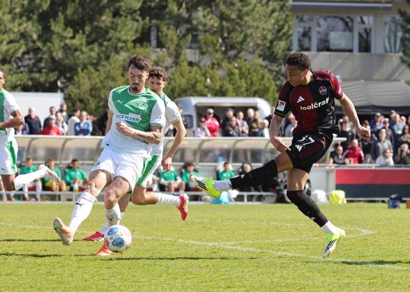 06 04 2026 Soccer Season 2025 2026 Regionalliga Bayern 27 Matchday 1 FC Nürnberg FCN II Club SpVgg Greuther Fürth II Kleeblatt U23 DaMa xdaxmax Noah Maboulou 37, 1 FC Nürnberg FCN II with shot on goal
