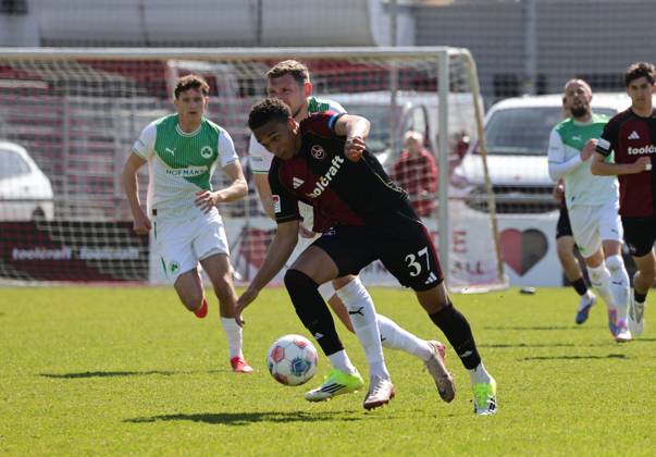 06 04 2026 Soccer Season 2025 2026 Regionalliga Bayern 27 Matchday 1 FC Nürnberg FCN II Club SpVgg Greuther Fürth II Kleeblatt U23 DaMa xdaxmax Yannick Scholz 14, SpVgg Greuther Fürth II Noah Maboulou 37, 1 FC Nürnberg FCN II