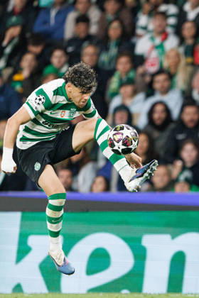 Maxi Araujo seen during UEFA Champions League quarterfinal game between teams of Sporting CP and Arsenal FC at Estadio Jose Alvalade (Maciej Rogowski Ball Raw Images) Lisbon Estadio Jose Alvalade Portugal Copyright: xMaciejxRogowskix MaciejRogowskiSportingArsenal2526371