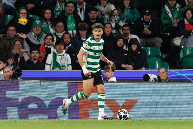 Maxi Araujo seen during UEFA Champions League quarterfinal game between teams of Sporting CP and Arsenal FC at Estadio Jose Alvalade (Maciej Rogowski Ball Raw Images) Lisbon Estadio Jose Alvalade Portugal Copyright: xMaciejxRogowskix MaciejRogowskiSportingArsenal2526494
