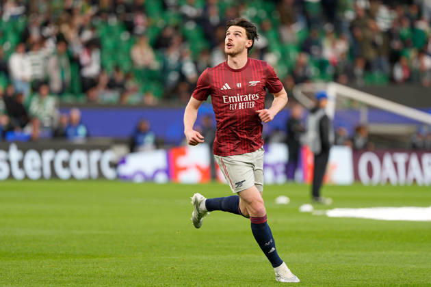Sporting CP Vs Arsenal FC in Lisbon, Portugal - 07 Apr 2026 Declan Rice of Arsenal FC seen in action during the UEFA Champions League 2025 26 Quarter-finals 1st leg between Sporting CP and Arsenal FC at Estadio Jose Alvalade. Final score: Sporting CP 0:1 Arsenal FC Lisbon Portugal Copyright: xBrunoxdexCarvalhox xSOPAxImagesx brunodecarvalho_sportingarsenal-1273