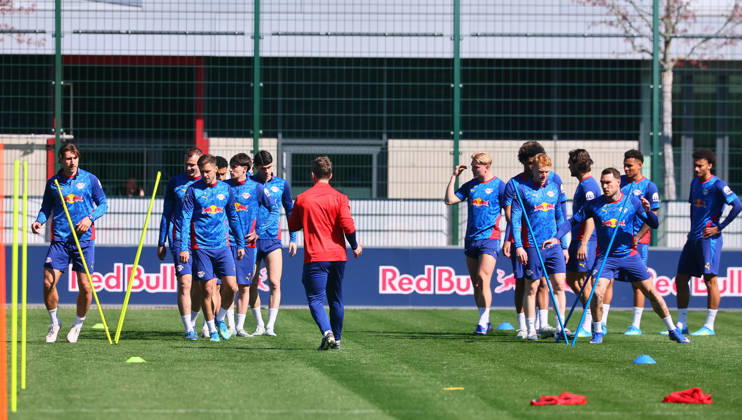 RB Leipzig Training Bundesliga Leipzig, 07 04 2026, Training Center Cottaweg, Soccer Bundesliga , RB Leipzig Training , In the picture players of RB Leipzig , Picture Point