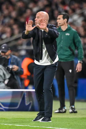 Coach Arne Slot Liverpool FC gestures during the UEFA Champions League 2025 26 Quarter Final First Leg match between Paris Saint Germain FC and Liverpool FC at Parc des Princes on April 8, 2026 in Paris, France Photo by Harry Langer DeFodi Images