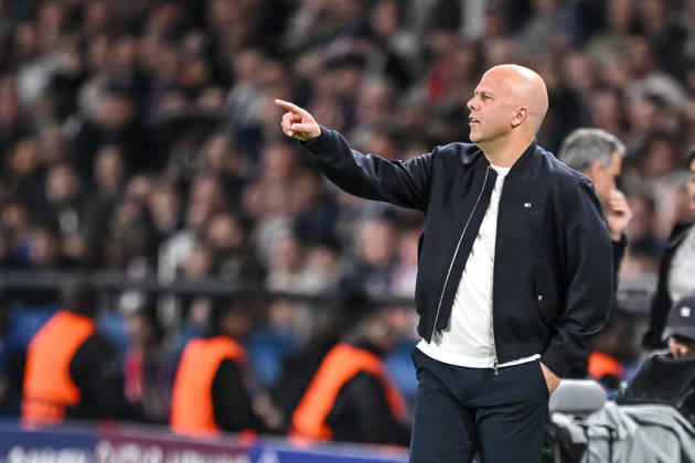 Coach Arne Slot Liverpool FC gestures during the UEFA Champions League 2025 26 Quarter Final First Leg match between Paris Saint Germain FC and Liverpool FC at Parc des Princes on April 8, 2026 in Paris, France Photo by Harry Langer DeFodi Images