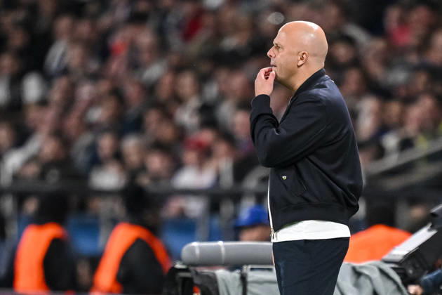 Coach Arne Slot Liverpool FC gestures during the UEFA Champions League 2025 26 Quarter Final First Leg match between Paris Saint Germain FC and Liverpool FC at Parc des Princes on April 8, 2026 in Paris, France Photo by Harry Langer DeFodi Images