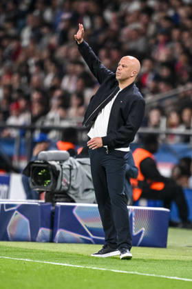 Coach Arne Slot Liverpool FC gestures during the UEFA Champions League 2025 26 Quarter Final First Leg match between Paris Saint Germain FC and Liverpool FC at Parc des Princes on April 8, 2026 in Paris, France Photo by Harry Langer DeFodi Images