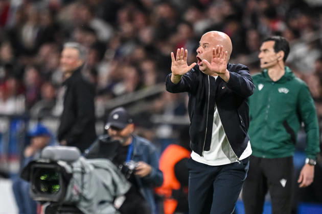 Coach Arne Slot Liverpool FC gestures during the UEFA Champions League 2025 26 Quarter Final First Leg match between Paris Saint Germain FC and Liverpool FC at Parc des Princes on April 8, 2026 in Paris, France Photo by Harry Langer DeFodi Images