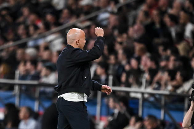 Coach Arne Slot Liverpool FC gestures during the UEFA Champions League 2025 26 Quarter Final First Leg match between Paris Saint Germain FC and Liverpool FC at Parc des Princes on April 8, 2026 in Paris, France Photo by Harry Langer DeFodi Images