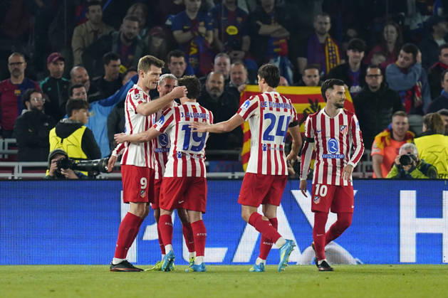 ESP: FC Barcelona, Barca - Atletico de Madrid. UEFA Champions League. Quarter-Finals, first leg. Alexander Sorloth of Atletico de Madrid celebrates the 0-2 during UEFA Champions League match, Quarter-Finals, first leg, between FC Barcelona and Atletico de Madrid played at Spotify Camp Nou Stadium on April 8, 2026 in Barcelona, Spain. kpng Copyright: xSergioxRuizx xPRESSINPHOTOx PS_260408_BAR_ATL_CH_2526_383