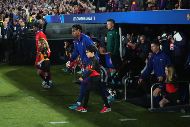 ESP: FC Barcelona, Barca - Atletico de Madrid. UEFA Champions League. Quarter-Finals, first leg. Lamine Yamal of FC Barcelona during UEFA Champions League match, Quarter-Finals, first leg, between FC Barcelona and Atletico de Madrid played at Spotify Camp Nou Stadium on April 8, 2026 in Barcelona, Spain. kpng Copyright: xSergioxRuizx xPRESSINPHOTOx PS_260408_BAR_ATL_CH_2526_387