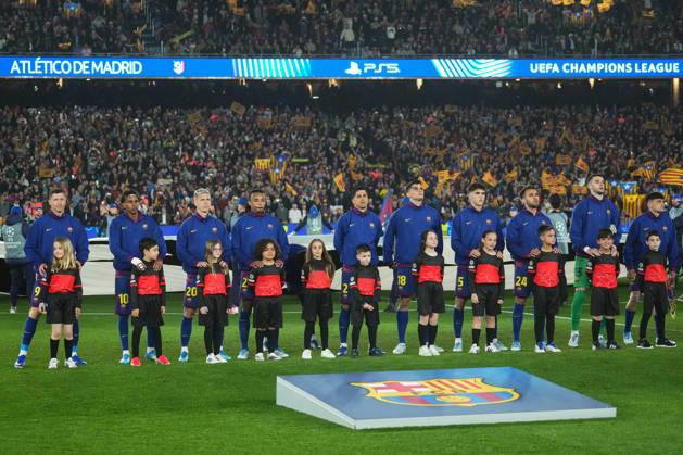 ESP: FC Barcelona, Barca - Atletico de Madrid. UEFA Champions League. Quarter-Finals, first leg. FC Barcelona players during UEFA Champions League match, Quarter-Finals, first leg, between FC Barcelona and Atletico de Madrid played at Spotify Camp Nou Stadium on April 8, 2026 in Barcelona, Spain. kpng Copyright: xSergioxRuizx xPRESSINPHOTOx PS_260408_BAR_ATL_CH_2526_388